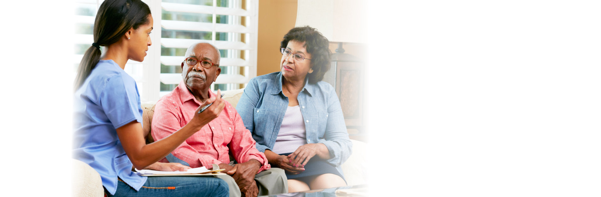caregiver counseling the seniors